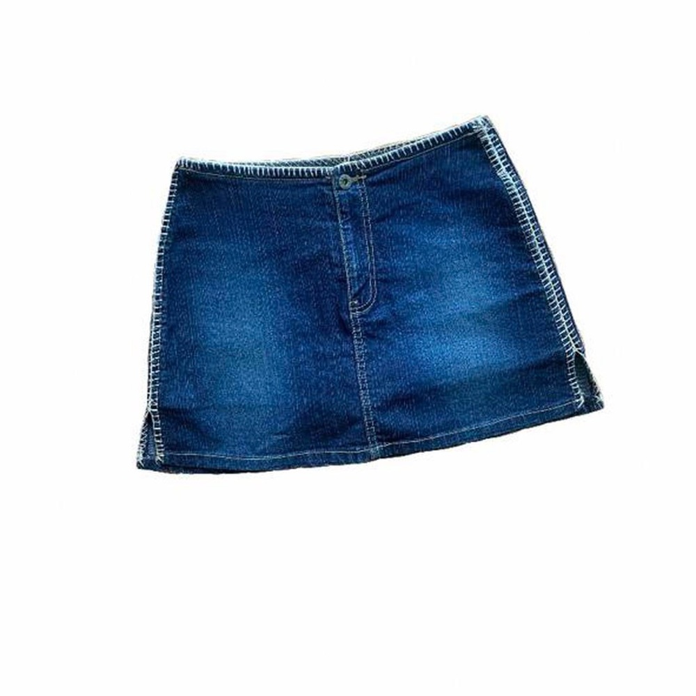 Vintage Denim Skort with Tie Detail